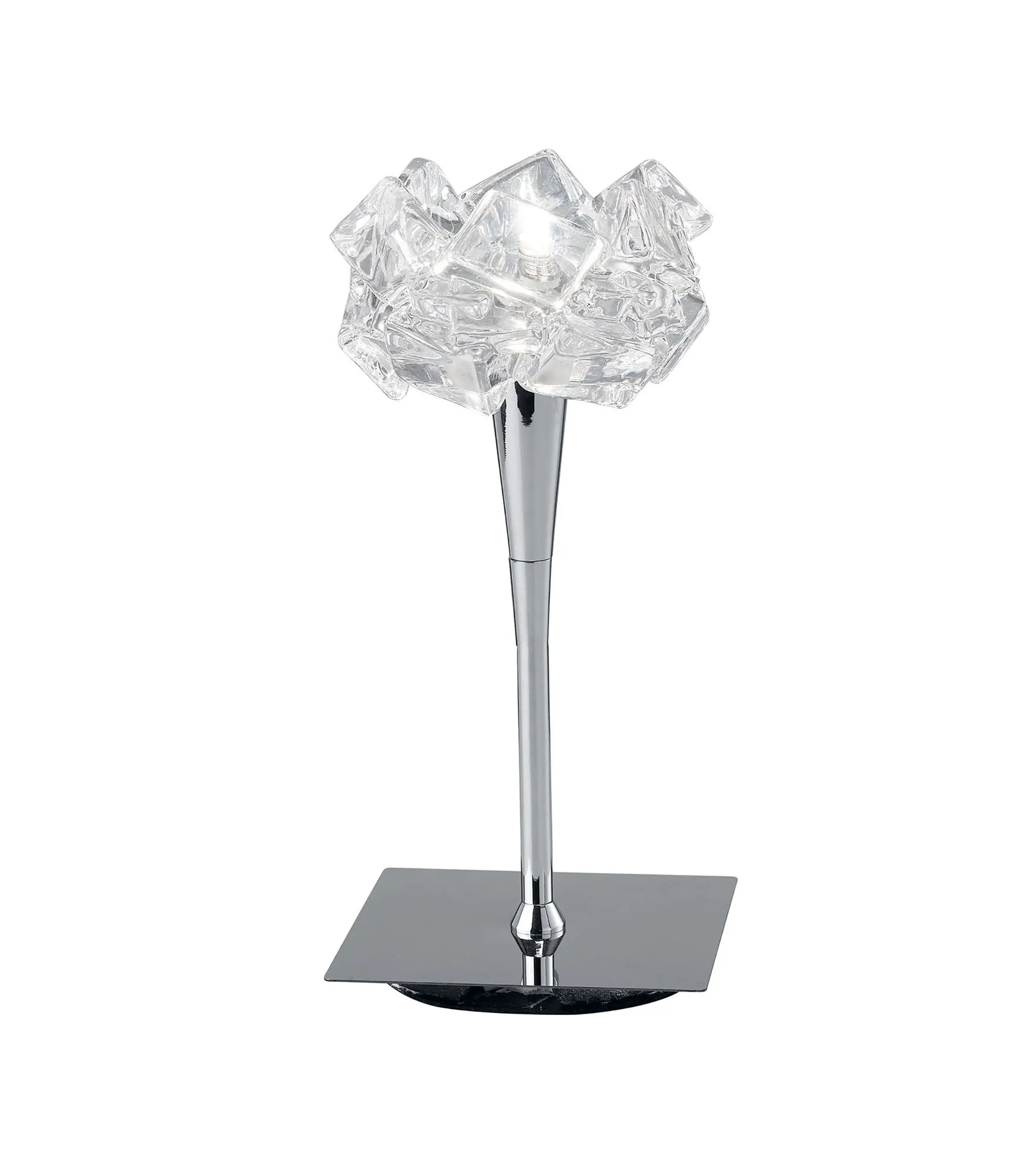 M3958  Artic Glass 30cm 1 Light Table Lamp